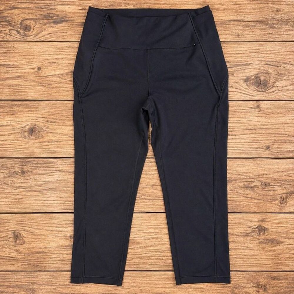 Spyder Active Women’s Black High Rise Capri Athletic Leggings Size L